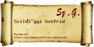 Szilágyi Gotfrid névjegykártya